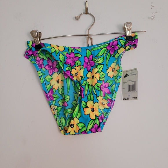 No Boundaries Other - Vintage Deadstock 90s Y2K No Boundaries Retro Hawaiian Flowers High Waisted Swim
